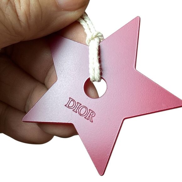 New Christian Dior Dioriviera Straw Tote Bag Purse Red Beige GWP w/ Star Charm - Picture 5 of 8